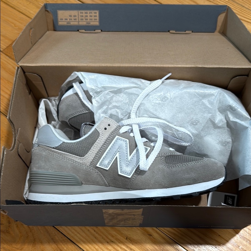 New Balance Women’s 574 Core Grey Sneakers.